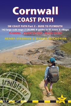 Paperback Cornwall Coast Path: British Walking Guide: SW Coast Path Part 2 - Bude to Plymouth Includes 142 Large-Scale Walking Maps (1:20,000) & Guid Book