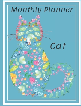 Monthly Planner Cat: 2020 Calendar and To Do List Tracker 8.5 x 11 90 pages