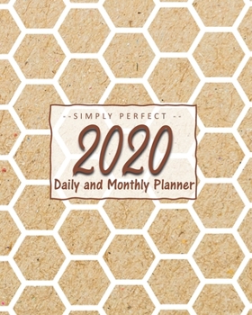 2020 Monthly and Daily Planner: Calendar + Schedule : Kraft Paper With Honeycomb Design