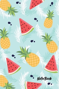 Notebook: Lined Notebook with Pineapple Cover Cool Journal, Unique Diary, Bullet Journal, for Writing - 130 Pages - 6 x 9