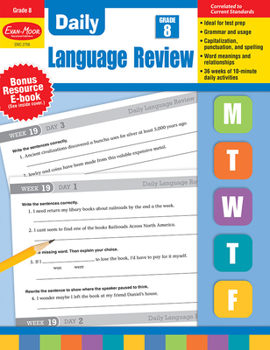 Paperback Daily Language Review, Grade 8 Teacher Edition Book