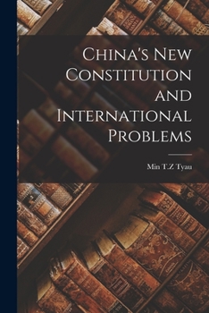 Paperback China's New Constitution and International Problems Book