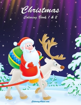 Paperback Christmas Coloring Book 1 & 2 Book