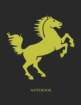 Paperback Horse Notebook: Hand Writing Notebook - Large (8.5 x 11 inches) - 110 Numbered Pages - Yellow Softcover Book