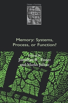 Paperback Memory: Systems, Process, or Function? Book