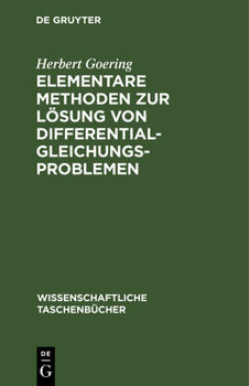 Hardcover Elementare Methoden Zur Lösung Von Differentialgleichungsproblemen [German] Book