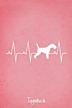 Tagebuch: Rosanes liniertes Foxterrier Hunde Journal Herzschlag ca DIN A5 weiß liniert 110 Seiten (German Edition)
