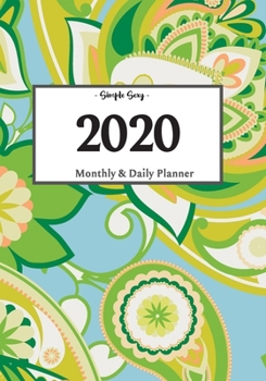 Paperback 2020 Planner Daily and Monthly: On-The-Go Planner - Jan 1, 2020 to Dec 31, 2020: Daily & Monthly Planner + Calendar Views - Productivity Planner Book