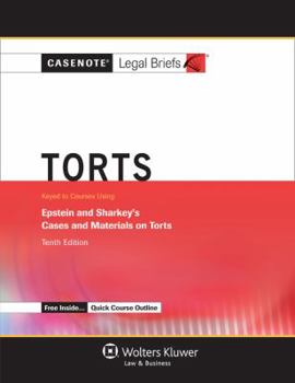 Paperback Torts, Keyed to Epstein and Sharkey Book