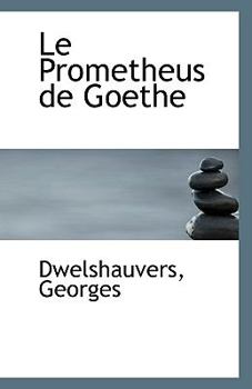 Paperback Le Prometheus de Goethe Book