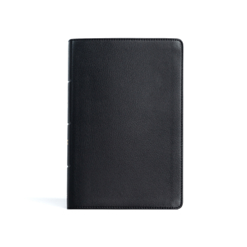 Leather Bound CSB Personal Size Giant Print Bible, Black Genuine Leather, Indexed Book