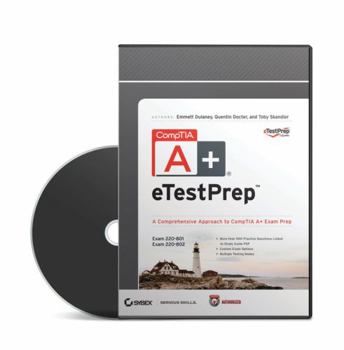 Paperback Comptia A+ Etestprep Authorized Courseware: Exams 220-801 and 220-802 Book