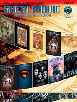 Paperback Great Movie Instrumental Solos for Strings: Viola (includes pull-out string part), Book, CD & Instrumental Part Book