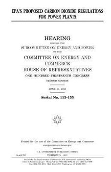 Paperback EPA's proposed carbon dioxide regulations for power plants Book