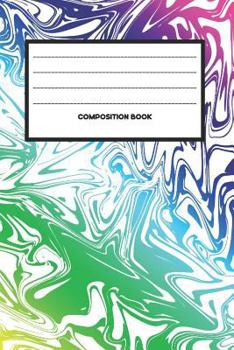 Paperback Composition Book: College Ruled Notebook Composition Book Diary Sirled Rainbow Paint Book
