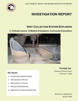 Paperback Investigation Report: Vent Collection System Explosion Book