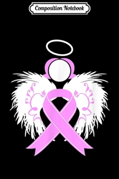 Composition Notebook: Breast Cancer Angel Ribbon Halo Wings Journal/Notebook Blank Lined Ruled 6x9 100 Pages