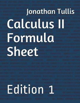 Paperback Calculus II Formula Sheet Book