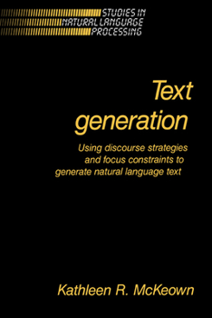 Text Generation (Studies in Natural Language Processing) - Book  of the Studies in Natural Language Processing