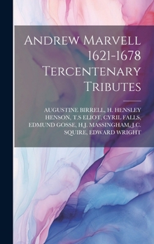 Hardcover Andrew Marvell 1621-1678 Tercentenary Tributes Book