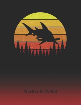 Weekly Planner: Hammerhead Shark | 2020 - 2021 | Plan Weeks for 1 Year | Retro Vintage Sunset Cover | January 20 - December 20 | Planning Organizer ... | Plan Days, Set Goals & Get Stuff Done