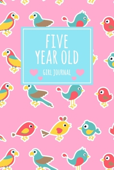 Five Year Old Girl Journal: 6x9" Cute 5 Year Old Birthday Bird Dot Bullet Notebook/Journal Gift For Girls