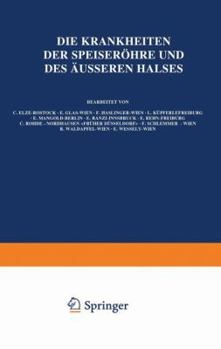 Paperback Die Krankheiten Der Speiseröhre Und Des Äusseren Halses [German] Book