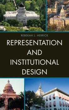 Hardcover Representation and Institutional Design Book