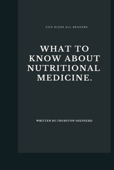 Paperback What to know about nutritional medicine. Book