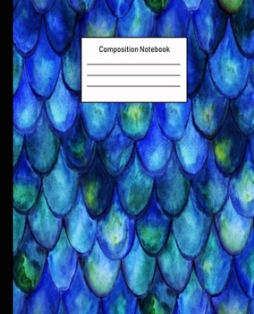 Composition Notebook: Mermaid Wide Ruled Blank Lined Cute Notebooks for Girls Teens Kids School Writing Notes Journal -100 Pages - 7.5 x 9.25'' -Wide Ruled School Composition Books