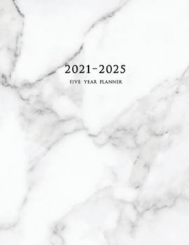 Paperback 2021-2025 Five Year Planner: 60-Month Schedule Organizer 8.5 x 11 with Marble Cover (Volume 1) Book