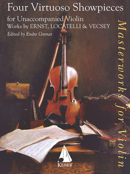 Paperback 4 Virtuoso Showpieces for Solo Violin: Works by Ernst, Locatelli & Vecsey Book