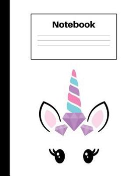 Paperback Notebook: Unicorn Purple Diamond, Graph Paper 5x5, Notebook Home Office School Student Teacher Homeschool, 7.4 x 9.7 in, 200 pag Book