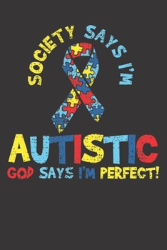 Notebook: Autism Awareness Puzzle Ribbon Autistic Vintage Gift College Ruled 6x9 120 Pages