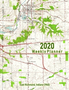 2020 Weekly Planner: East Richmond, Indiana (1960): Vintage Topo Map Cover