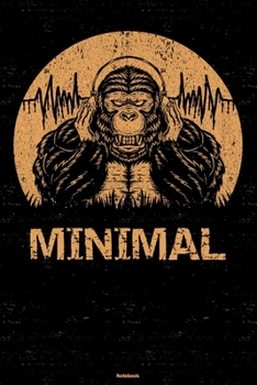 Paperback Minimal Notebook: Gorilla Minimal Music Journal 6 x 9 inch 120 lined pages gift Book