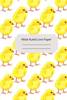 Paperback Baby Chicken Theme Wide Ruled Line Paper Book