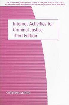 Paperback Internet Activities for Criminal Justice Book