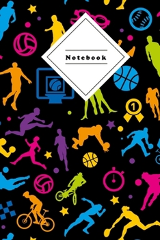 Notebook: Composition Notebook Dot Grid Graph | For under 7$ | Perfect as a gift for school, work, teacher, pupils, students | Sports Coverdesign Black