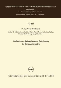 Paperback Methoden Zur Zeitanalyse Und Zeitplanung Im Konstruktionsbüro [German] Book