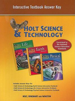 Paperback Holt Science & Technology: Interactive Textbook Answer Key Book