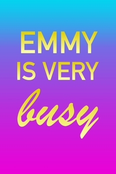 Emmy: I'm Very Busy 2 Year Weekly Planner with Note Pages (24 Months) | Pink Blue Gold Custom Letter E Personalized Cover | 2020 - 2022 | Week ... | Plan Each Day, Set Goals & Get Stuff Done