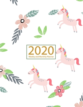 Paperback Unicorn 2020 Planner Weekly and Monthly: Jan 1, 2020 to Dec 31, 2020: Weekly & Monthly Planner + Calendar Views - Inspirational Quotes and Watercolor Book