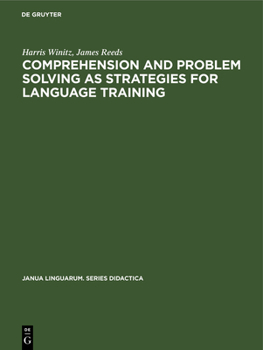 Hardcover Comprehension and problem solving as strategies for language training [German] Book