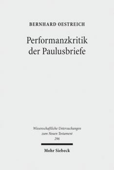Hardcover Performanzkritik Der Paulusbriefe [German] Book