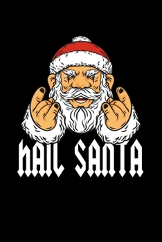 Paperback Notebook: Hail Santa Metal & Rock Devils Horns Gift 120 Pages, 6X9 Inches, Graph Paper Book