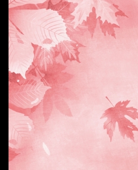 BLANK | JOURNAL | NOTEBOOK | COLLEGE RULE LINED | 7.5" X 9.25" |150 pages: with a colorful light orange leafy pattern on the cover of this trendy lined ledger/diaries/logbook/composition notebook