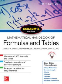 Paperback Schaum's Outline of Mathematical Handbook of Formulas and Tables Book