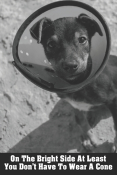 On The Bright Side At Least You Don't Have To Wear A Cone: Lined Novelty Notebook