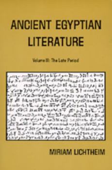 Paperback Ancient Egyptian Literature: Volume III: The Late Period Book